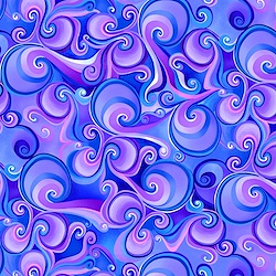 Purple - Hydrangea Swirls Pattern